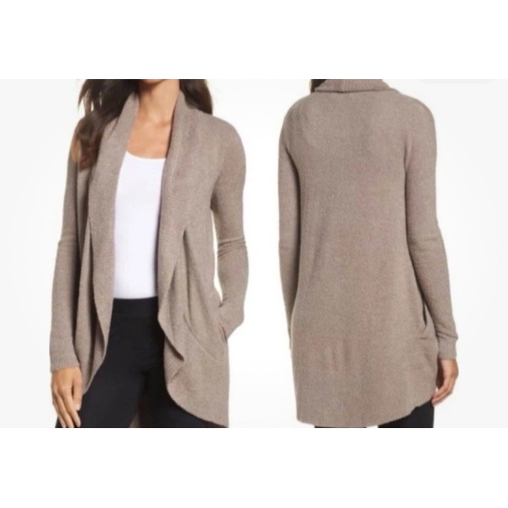 Barefoot Dreams Chic Lite Knit Circle Cardi size S in Mink